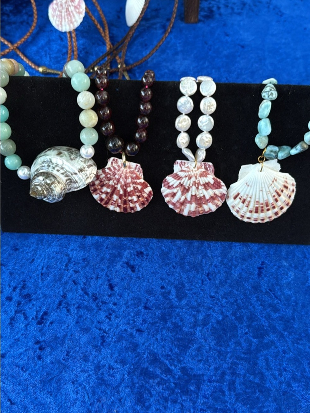 Handmade Sea Shell Pendant Necklace - Pink Shell Accent